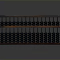 Traditional Wooden Abacus With Black Beads As Classic Calculating Tool For Daily Use