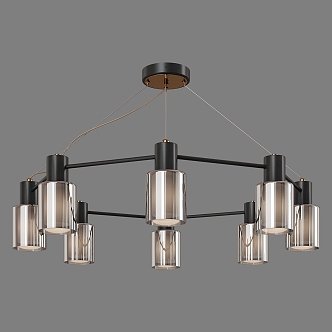 Simple Light Luxury Chandelier 3d model