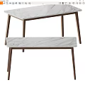 Elegant Luxury Modern Dining Table With Marble Top And Metal Legs Design