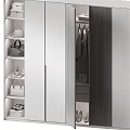 Modern Wardrobe Interior Design With Glass Door Hanging Clothes Drawers And Storage For Bags
