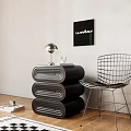 Modern Bedside Table Simple Storage Cabinet 3d model