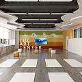 Modern Fitness Gym Interior With Spacious Workout Area And Training Equipment