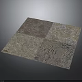 Square Tile Sample With Four Textured Sections Gray Silver Mottled Surface For Home Renovation