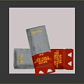 Red and Silver Foil Packaging Equipment Pouches with Resealable Tops Stacked on White Surface