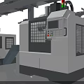 Advanced Industrial Equipment CNC Machines With Control Panels And Mechanical Structures