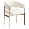 Modern Minimalist Accent Chair With Upholstered Fabric Seat Metal Frame And Multiple Color Options