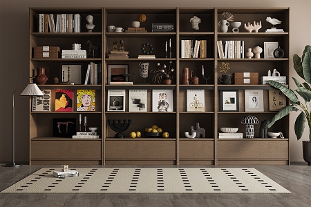 Middle Style Bookcase 3d model