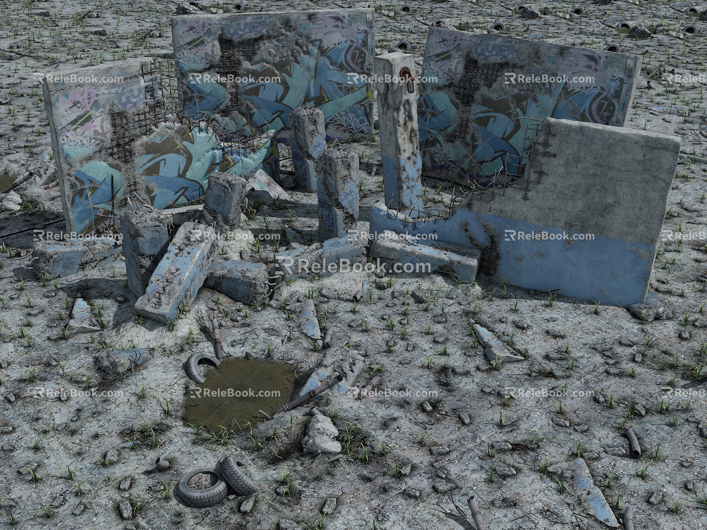 Modern Ruins 3d model