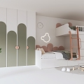 Children's room bunk 3d model