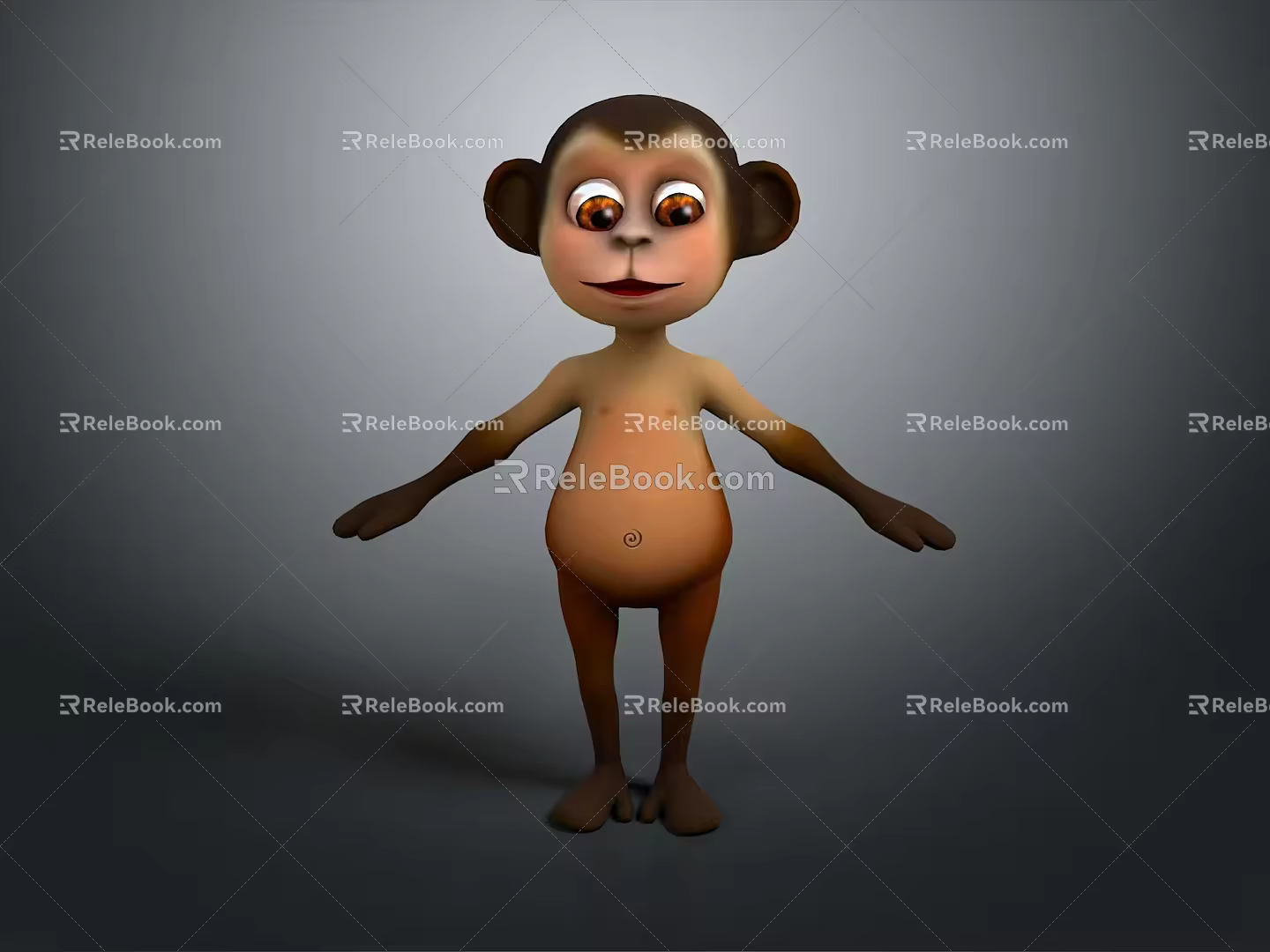 Monkey Cartoon Monkey Anime Monkey Stylized Monkey Fantasy Style Monkey Toy 3d model