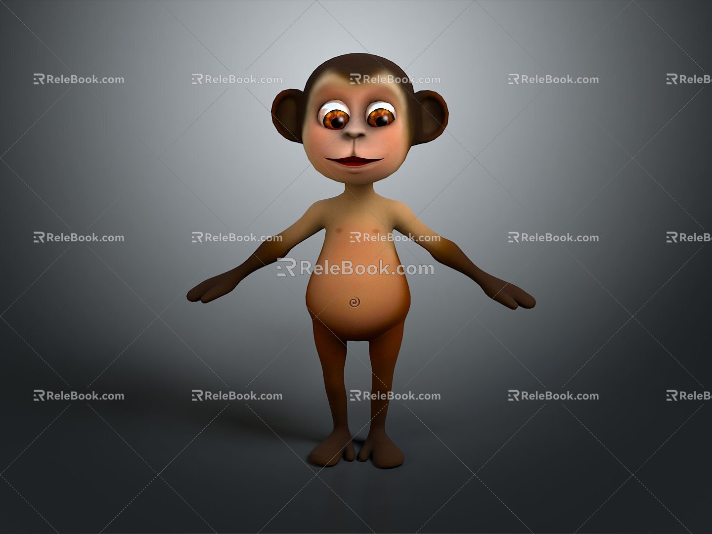 Monkey Monkey Cartoon Monkey Anime Monkey Stylized Monkey Fantasy Style Monkey Toy 3d model