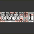 Colorful Backlit Mechanical Keyboard With Pastel Pink And White Keycaps And Modern Design