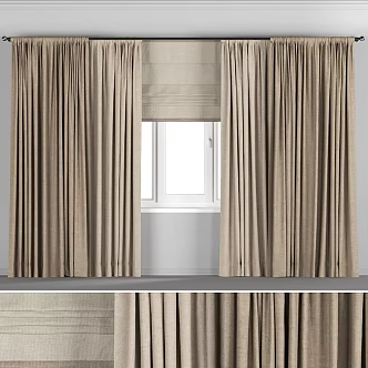 Modern curtain roller shutter 3d model