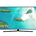 UHD TV Crystal UHD High Definition Screen Displaying Vivid Island Scene