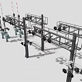 modern signal lamp cross signal 3d model