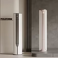 POLIFORM Modern Tower Air Cooler Fans With Sleek White And Pink Design For Indoor Use