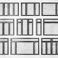modern floor-to-ceiling windows 3d model