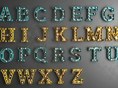 Decorative Alphabet Letter Wall Decor with Colorful Design for Home Interior 3d model