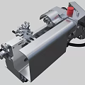 Micro metal lathe processing equipment 3d model