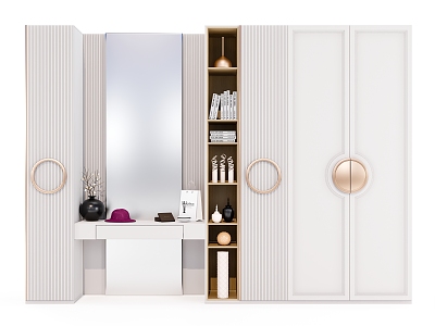 Modern Simple Wardrobe Dressing Table 3d model