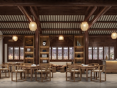 Chinese farming tea room model