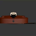 Red Wooden Violin With Bow For Musical And Daily Household Use