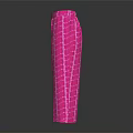 Stylish Pink Wide Leg Trousers With White Geometric Patterns Casual Fashion Apparel