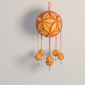 New Chinese Hanging Hydrangea Jewelry 3d model