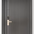 Stylish Swing Doors In Different Colors With Various Panel Designs And Handles 3d model