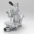 Industrial Bench Drill Press With Metal Construction Manual Handle And Sliding Worktable Rails