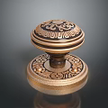 Elegant Wooden Stone Furniture Knob With Intricate Carved Patterns And Classic Design