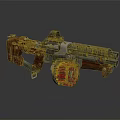 Modern machine gun Browning machine gun Browning Gatling White 3d model