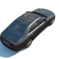Elegant Modern Black Sedan Car With Streamlined Exterior And Distinctive Grille Design