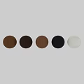 Light Colored Arched Component With Spherical Elements In Brown Black Dark Brown And White