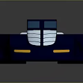 Blue Streamlined Concept Car With Sporty Design LED Headlights And Reflective Surface