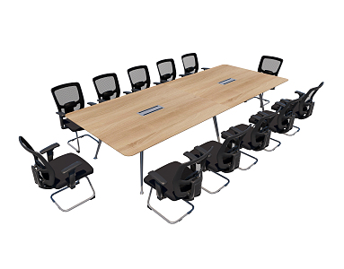 Modern Conference Table and Chair Conference Table 3d model