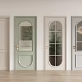 Stylish Hinged Doors in Various Colors with Glass Panels for Modern Interior Design