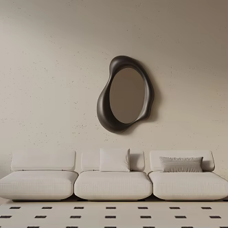 Modern three-seat sofa 3d model