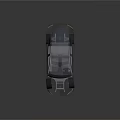 Futuristic 3D Car Model Featuring Transparent Design Sleek Lines Silver Rims And Reflective Surface