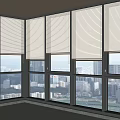 Modern Room Featuring Floor To Ceiling Windows Blinds City View And Concrete Floor