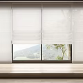 Curtain Roman Curtain Rolling Curtain Cloth Curtain 3d model