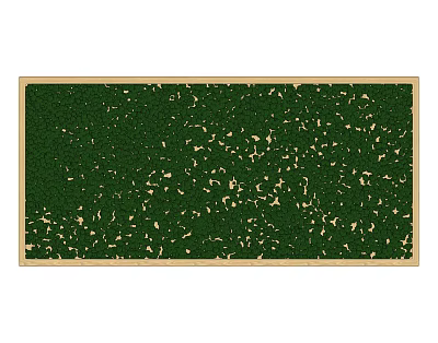 Natural Green Plant Wall With Wooden Frame For Interior Decoration 3d model