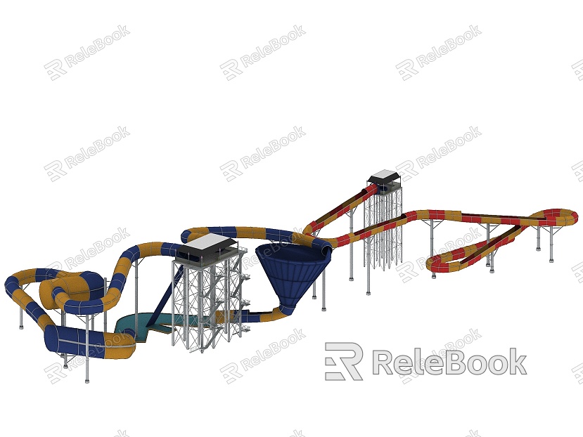 Slide large slide amusement facilities water roller coaster children's park water park model