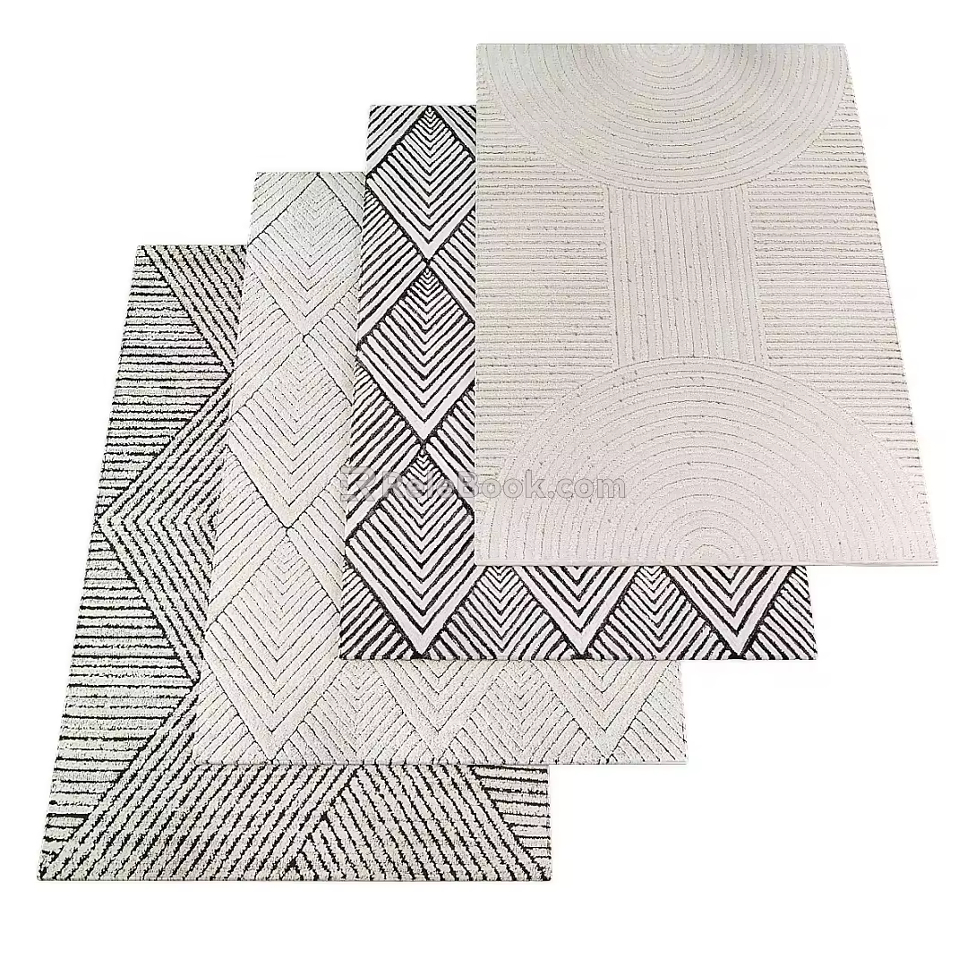 Modern Square Carpet 3d model