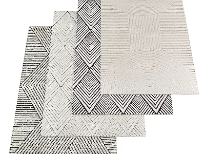 Modern Square Carpet 3d model