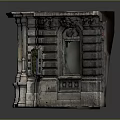 Detailed Miniature Corner Shop Model With Classic Facade And Vintage Signage