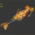 Modern Racing Sci-Fi Racing Sci-Fi Flying Sci-Fi Car 3d model