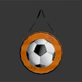 Orange Cylindrical Sports Bag With Black Handle Soccer Ball Design And INFINITY SPORTS Logo