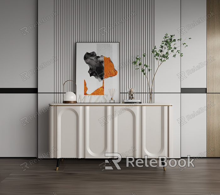 Modern Side Cabinet Entrance Cabinet Decorative Cabinet Sideboard model