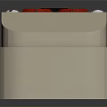 Beige Electrical Switch Panel With Red Control Knobs And Indicator Lights For Home Use
